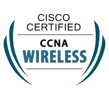 Cisco CCNA Wireless certification badge for networking professionals.