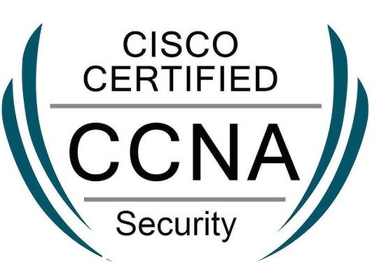 Cisco Certified CCNA Security badge for networking professionals.